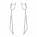 1.25 ct Round Cut Diamond Chandelier Earrings in 14 kt White Gold 1.25 ct Round Cut Diamond Chandelier Earrings in 14 kt White Gold